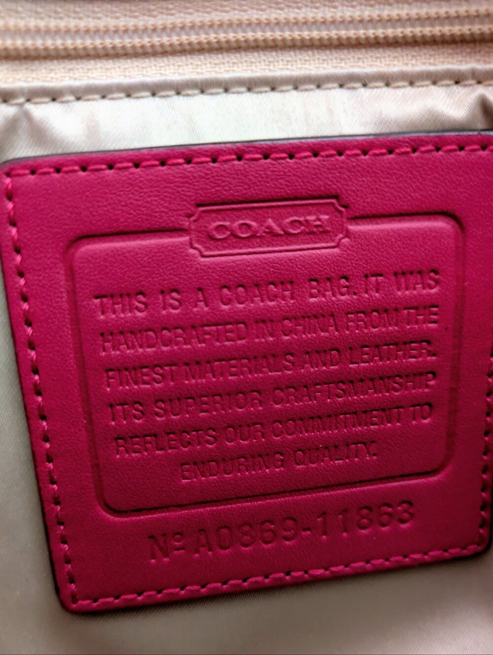 Coach Signature Print Shoulder Bag. - Picture 8 of 13